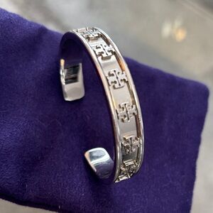 Tory Burch Silver Tone Cuff Bracelet